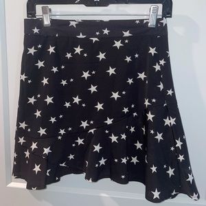 Black/ with white stars mini skirt